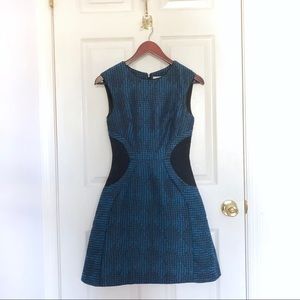 Reiss Black Sleeveless Brocade Dress